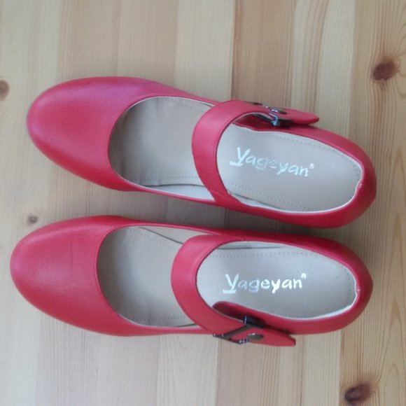 New Comfortable Red Shoes Sz Eur 40 / 9.5 US - Picture 7 of 14